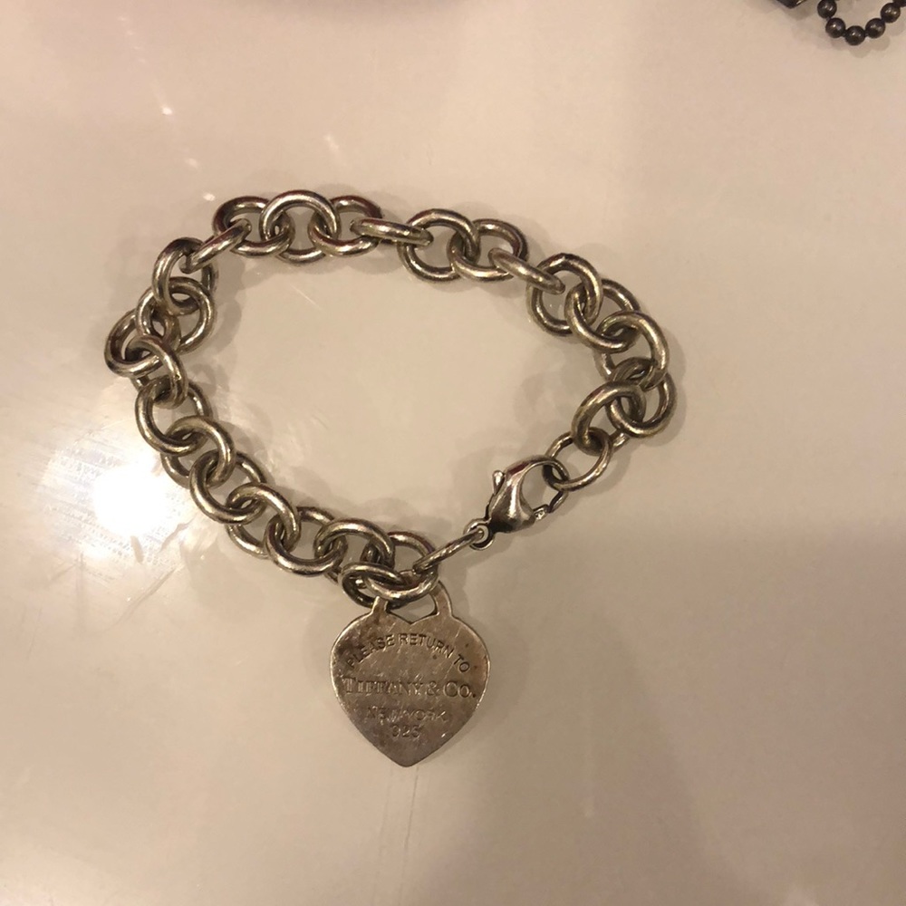 Tiffany & Co. Sterling Silver Heart Link Bracelet